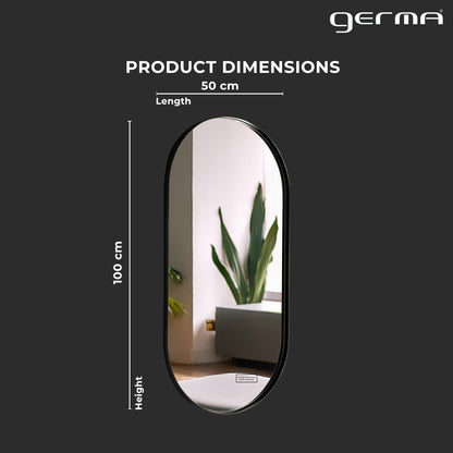 SS 304 Glossy Black Frame (80x80cm) Round Shape - TR SS 168 BLACK