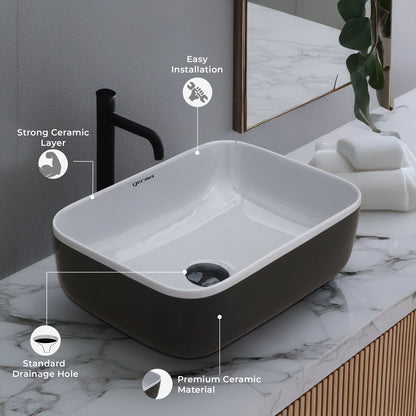 Ceramic Table Top Designer Basin - Life Time Coating Warranty - MINI SPADE 102