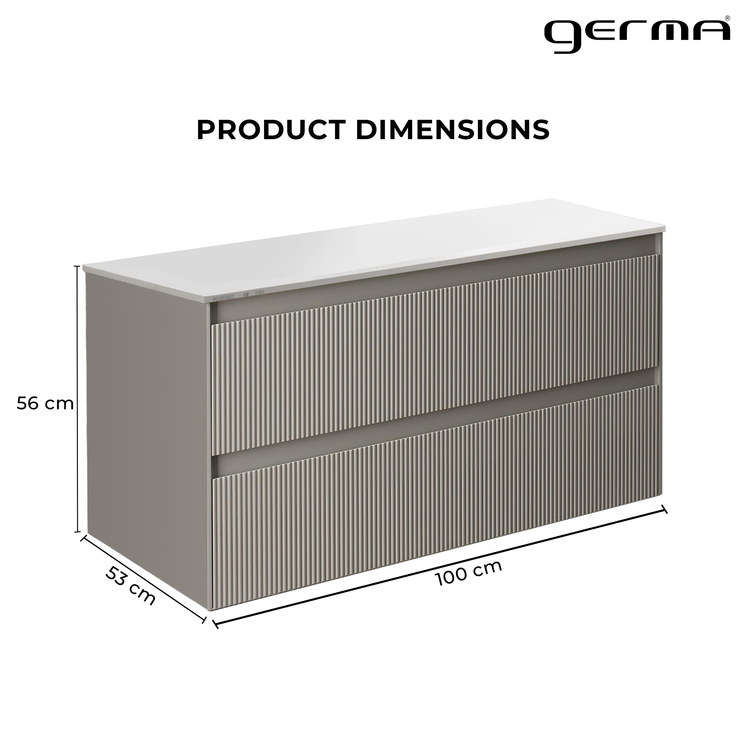 Solid Wood Cabinet - Grey