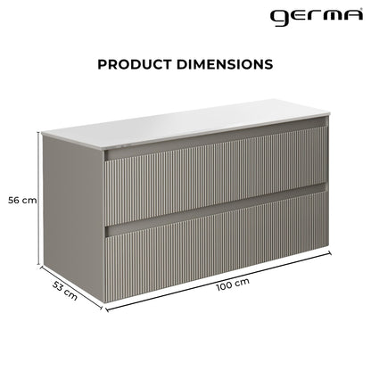 Solid Wood Cabinet - Grey