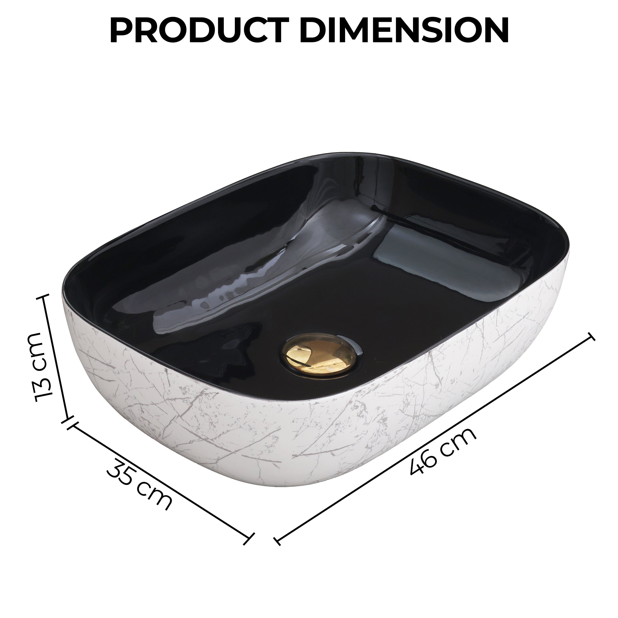 Ceramic Table Top Designer Basin - Life Time Coating Warranty - STELLAR 190