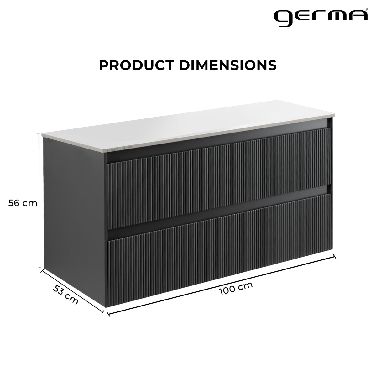 Solid Wood Cabinet - Black