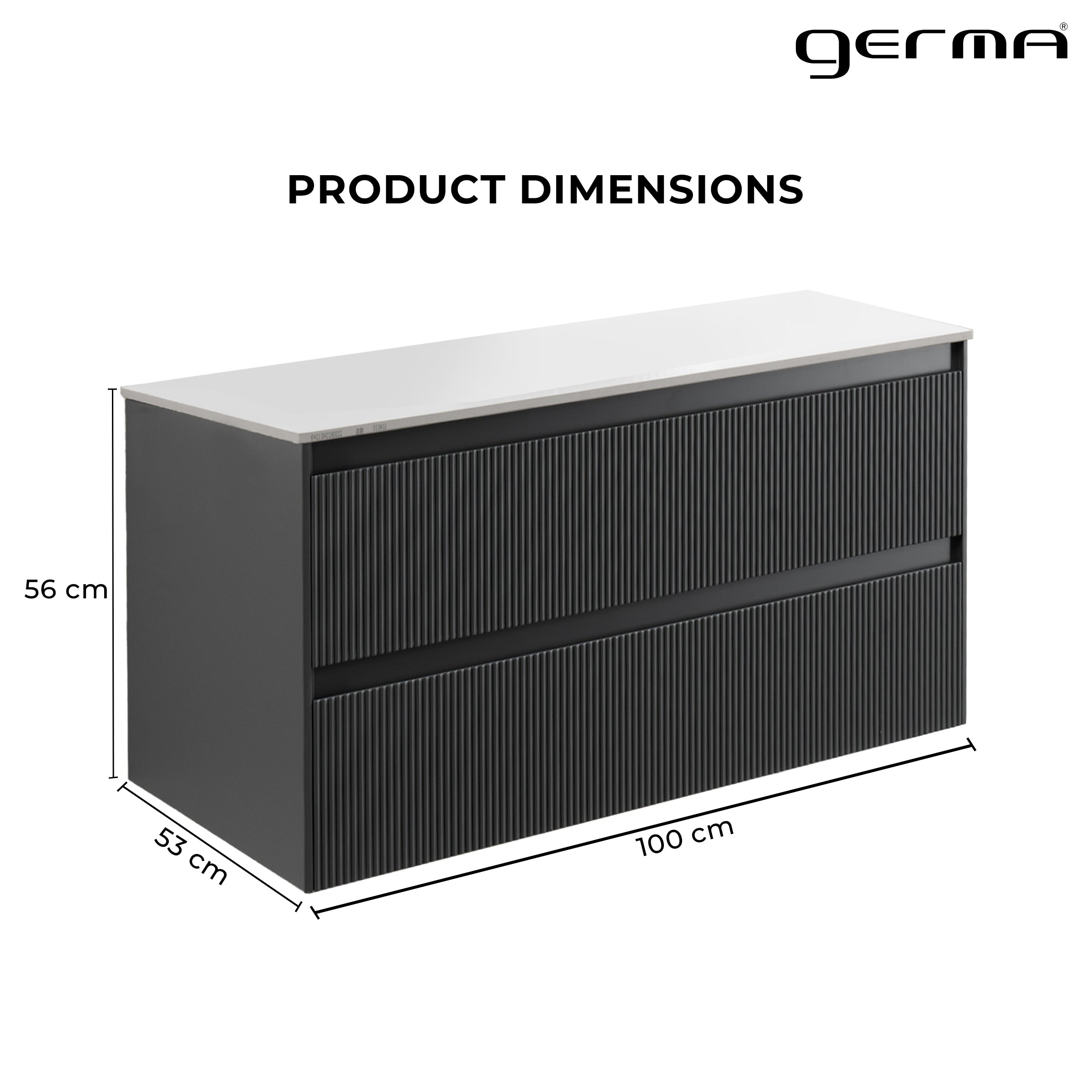 Solid Wood Cabinet - Black