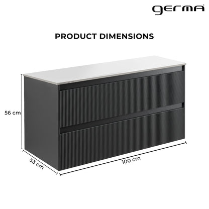 Solid Wood Cabinet - Black