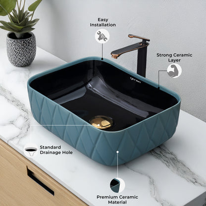 Ceramic Table Top Designer Basin - Life Time Coating Warranty - MINI SPADE 104