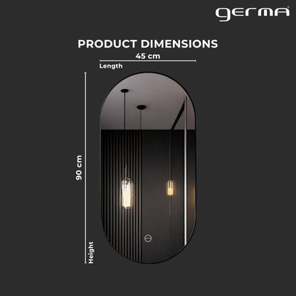 Aluminum Frame Mirror - Capsule Shape 90cm x 45cm - TR 138