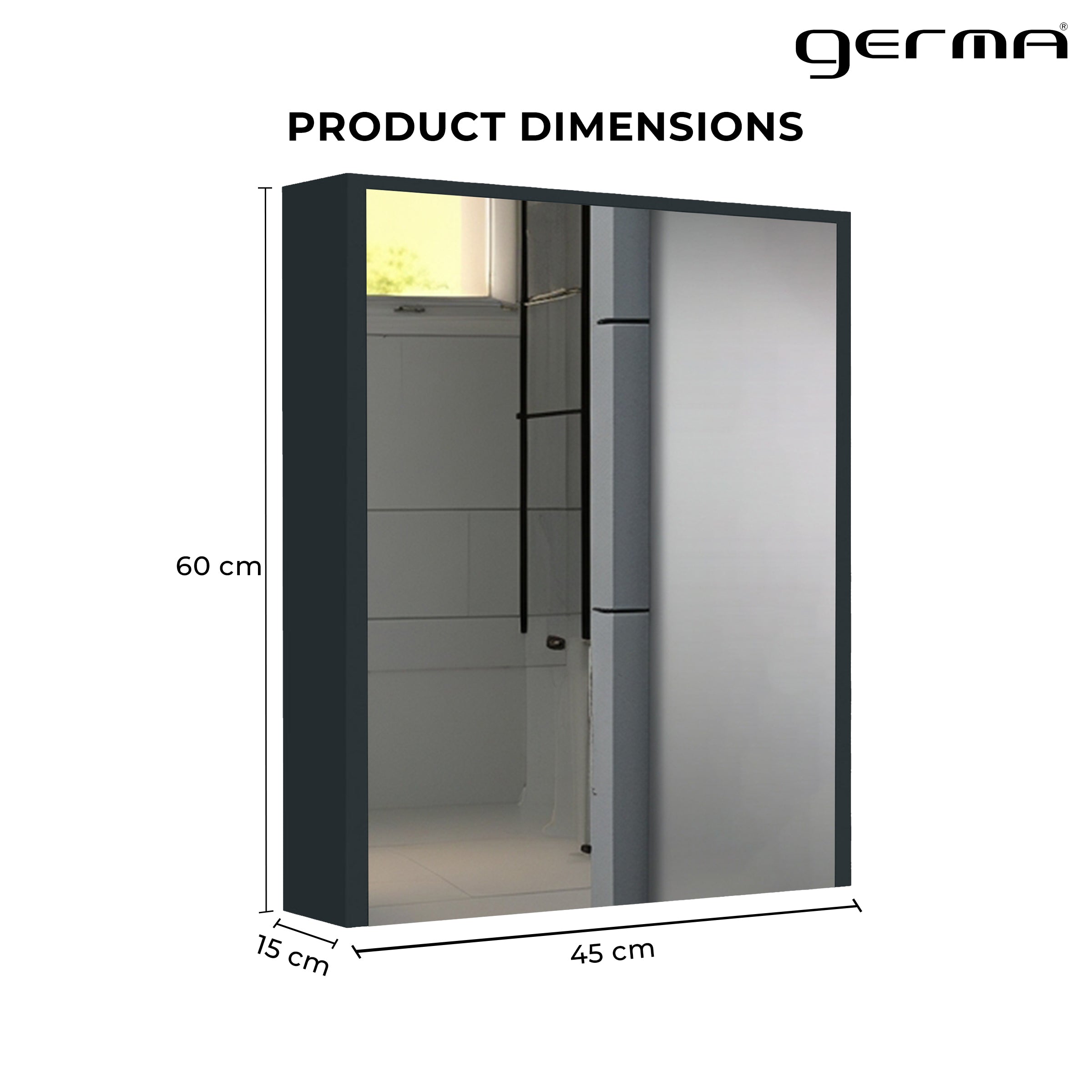 HDHMR Mirror Cabinet - Lavender Grey