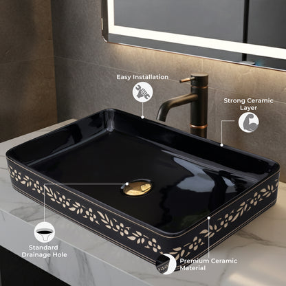 Ceramic Table Top Designer Basin - Life Time Coating Warranty - MOSCON 133