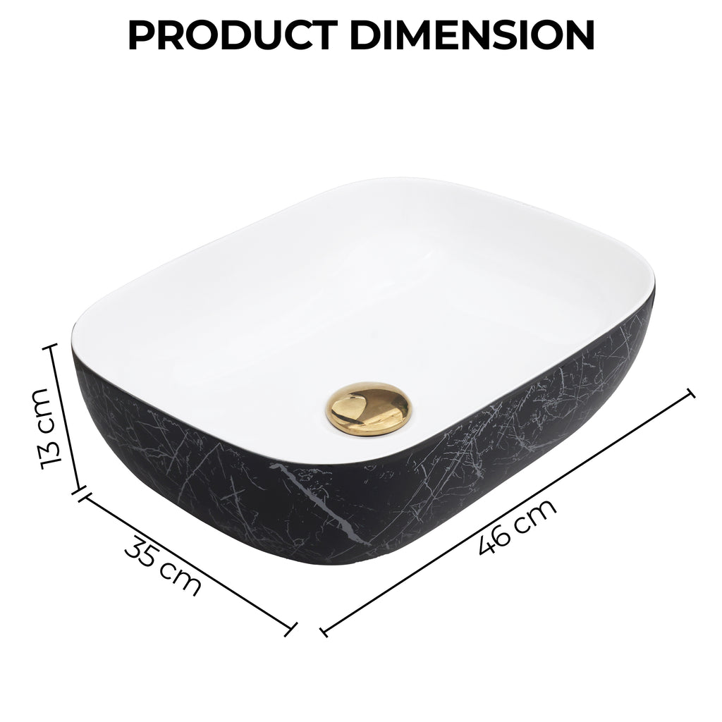 Ceramic Table Top Designer Basin - Life Time Coating Warranty - STELLAR 234
