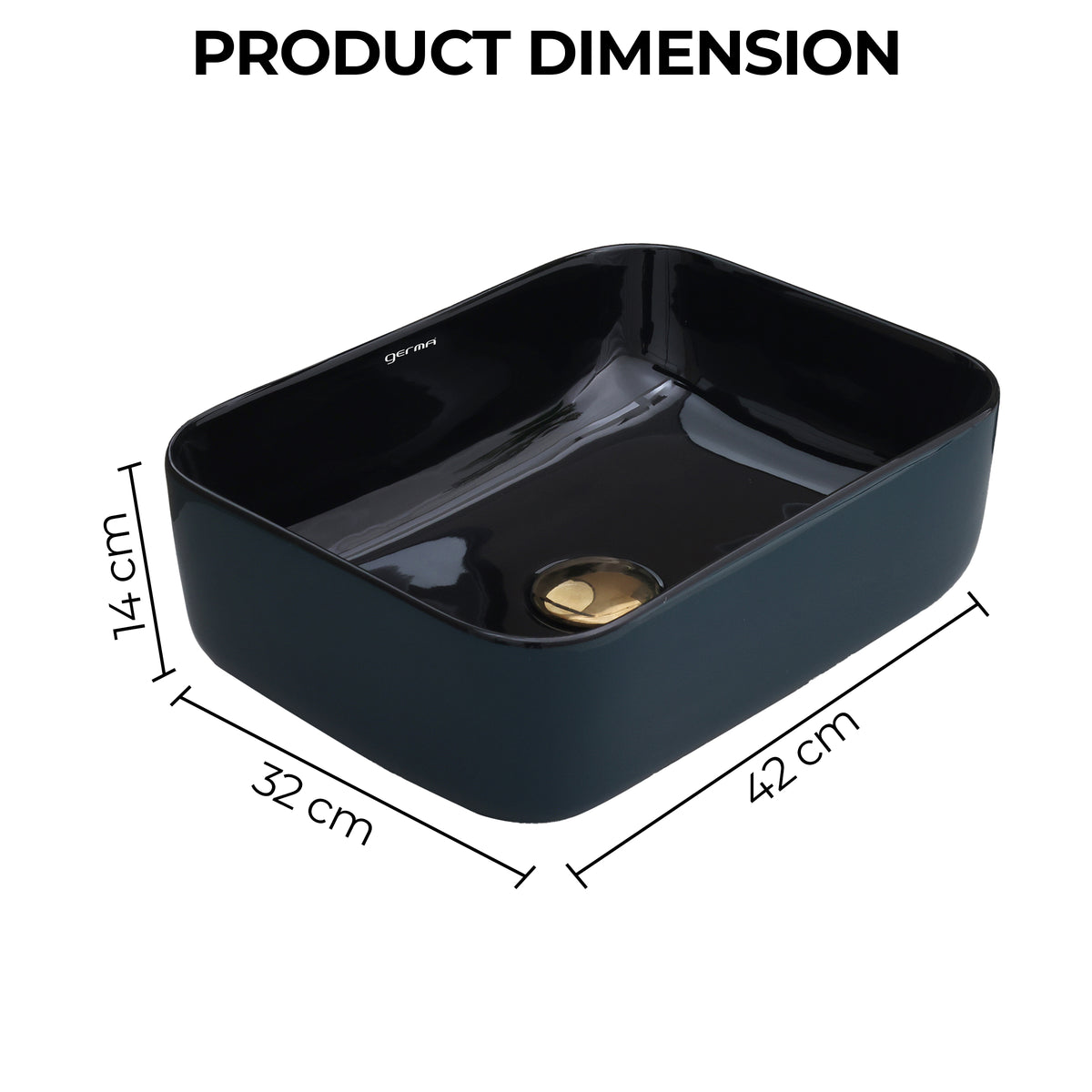 Ceramic Table Top Designer Basin - Life Time Coating Warranty - MINI SPADE 258