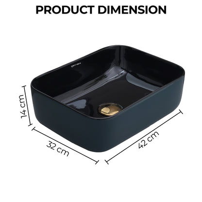 Ceramic Table Top Designer Basin - Life Time Coating Warranty - MINI SPADE 258
