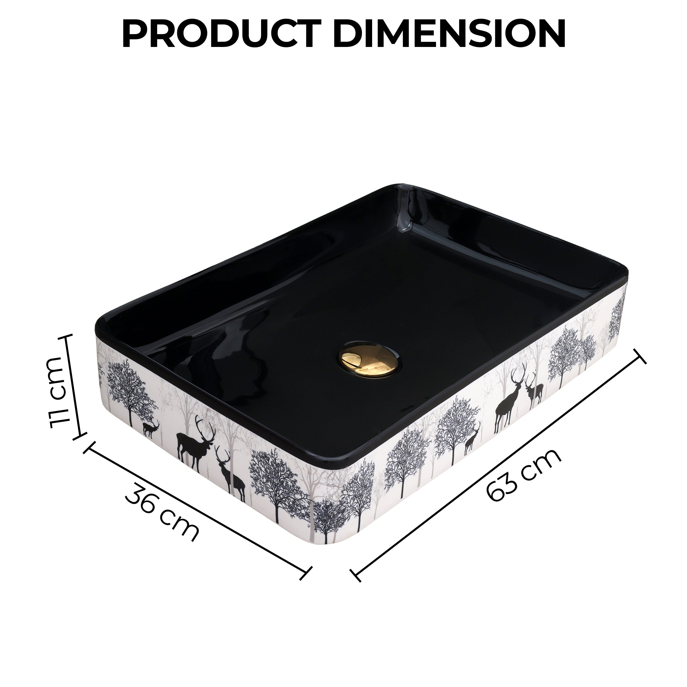 Ceramic Table Top Designer Basin - Life Time Coating Warranty - MOSCON 128