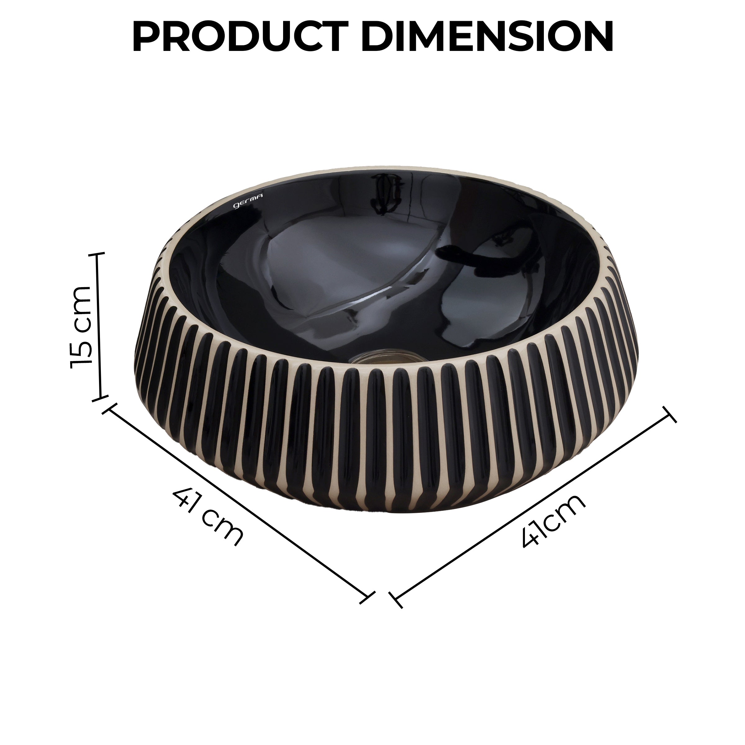 Ceramic Table Top Designer Basin - Life Time Coating Warranty - GLOBE 110