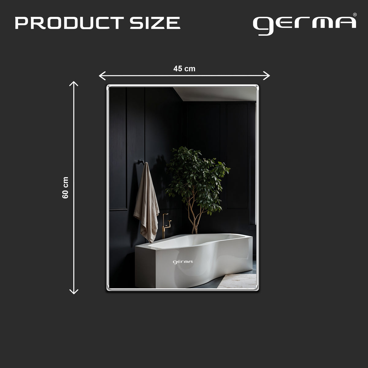 Wall Mounted Mirror - Rectangle Shape
