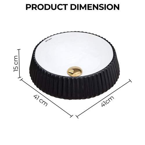 Ceramic Table Top Designer Basin - Life Time Coating Warranty - GLOBE 111