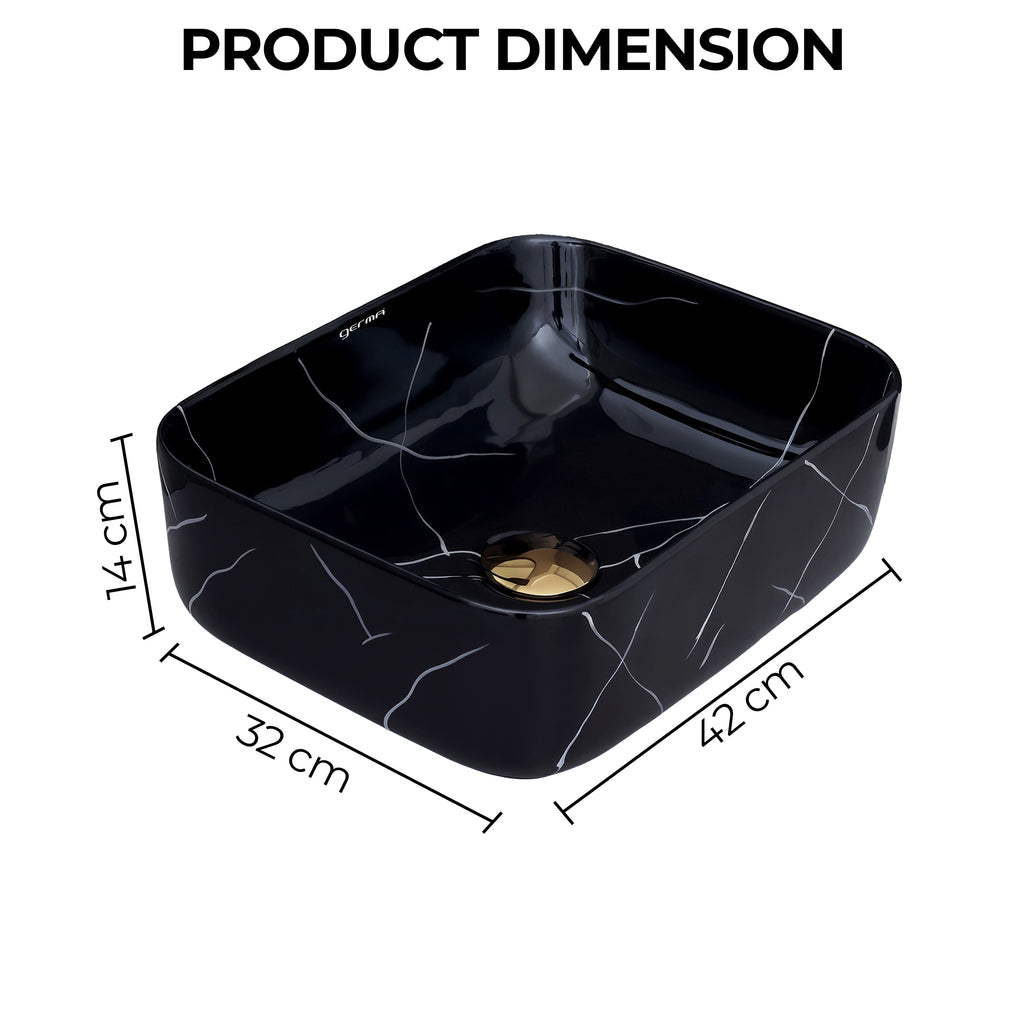 Ceramic Table Top Designer Basin - Life Time Coating Warranty - MINI SPADE 160