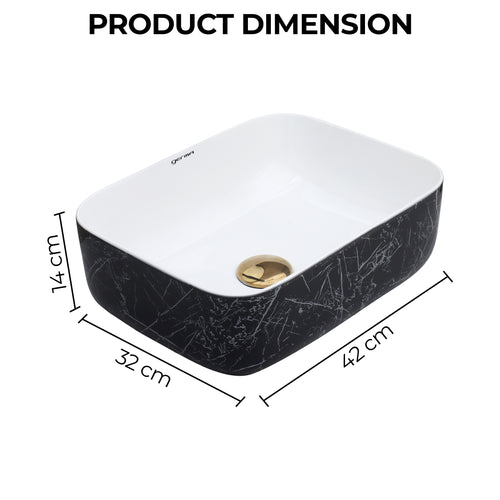 Ceramic Table Top Designer Basin - Life Time Coating Warranty - MINI SPADE 234
