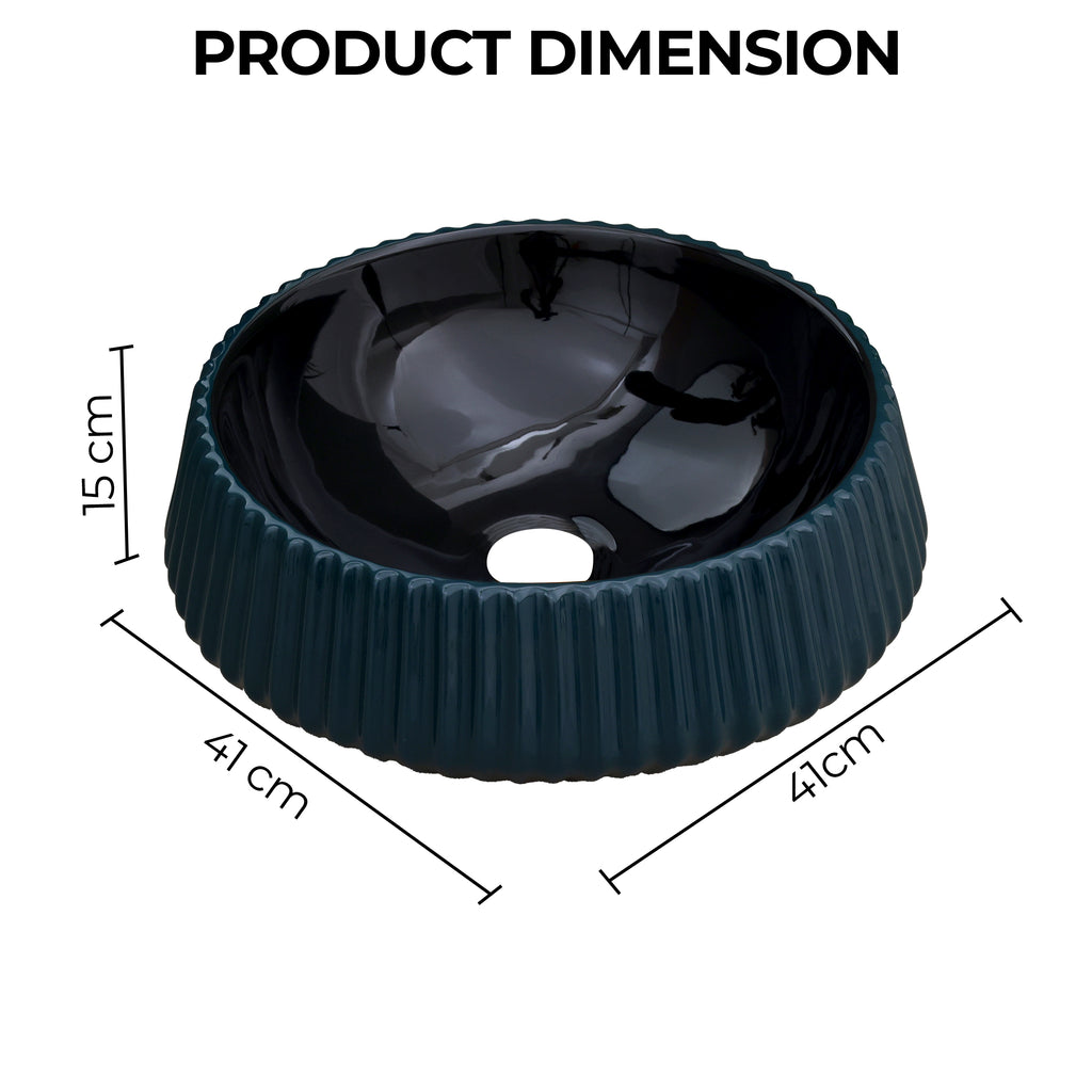 Ceramic Table Top Designer Basin - Life Time Coating Warranty - GLOBE 107