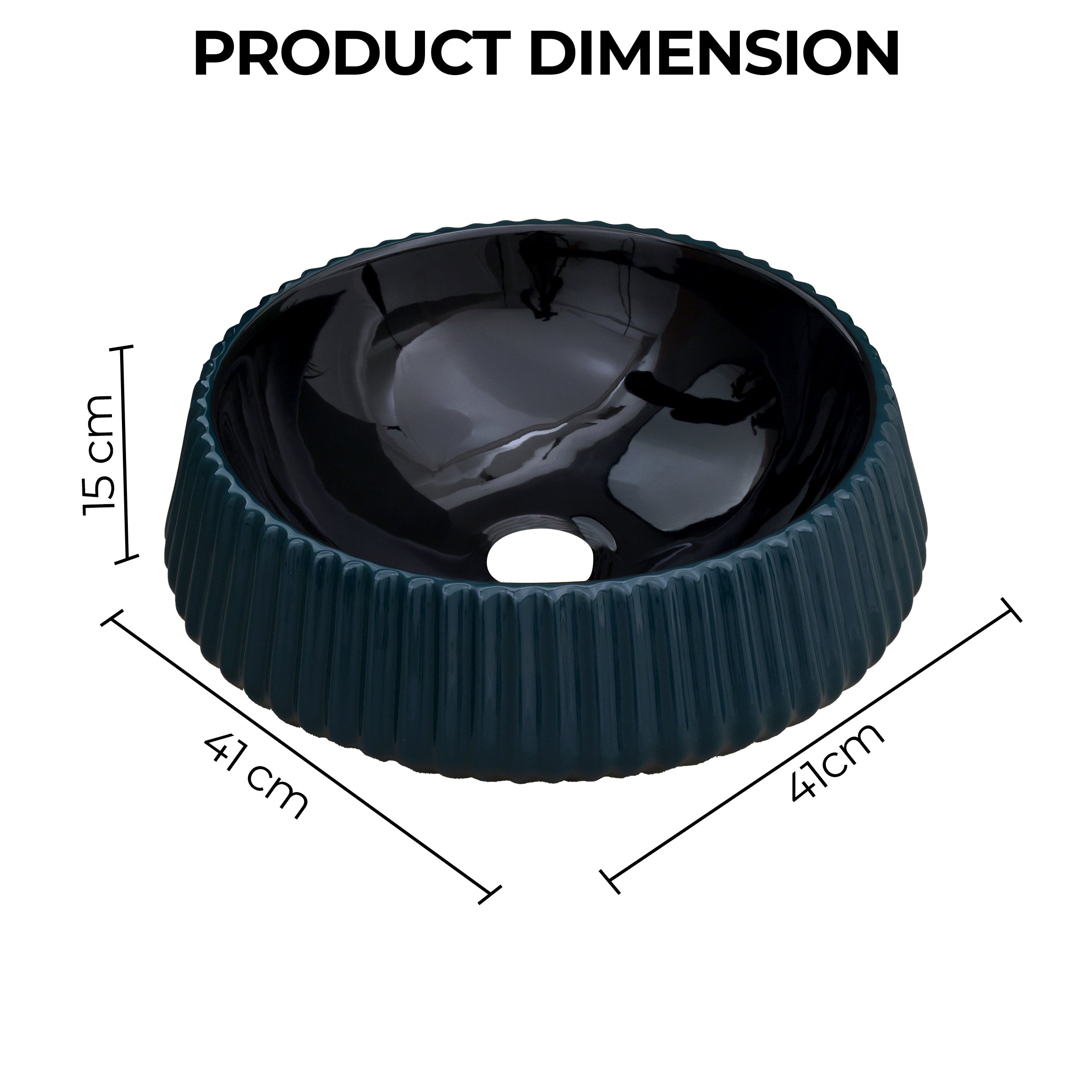 Ceramic Table Top Designer Basin - Life Time Coating Warranty - GLOBE 107