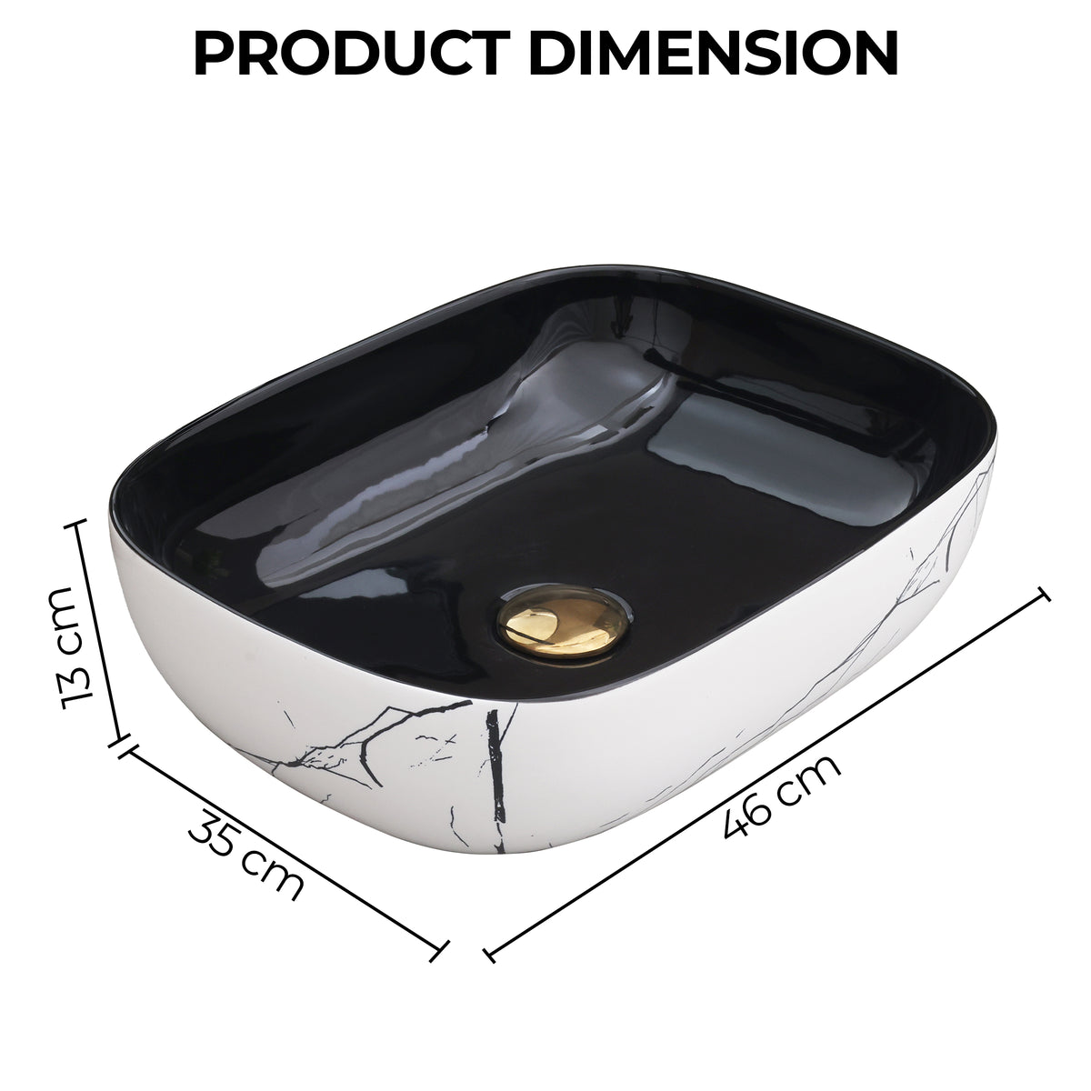Ceramic Table Top Designer Basin - Life Time Coating Warranty - STELLAR 230