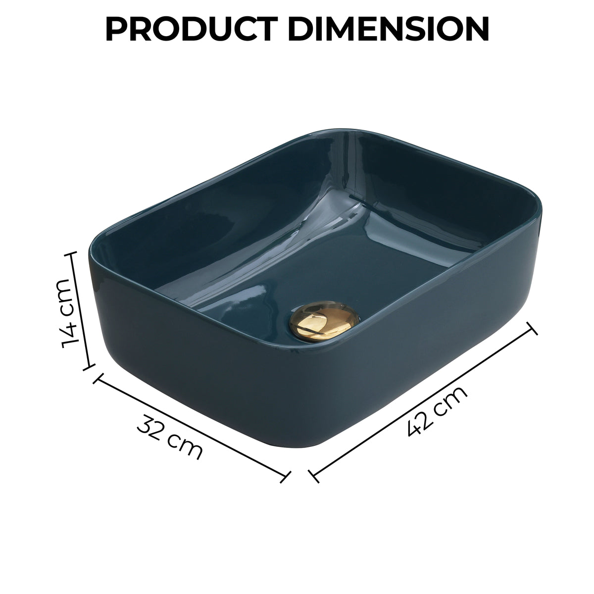 Ceramic Table Top Designer Basin - Life Time Coating Warranty - MINI SPADE 301