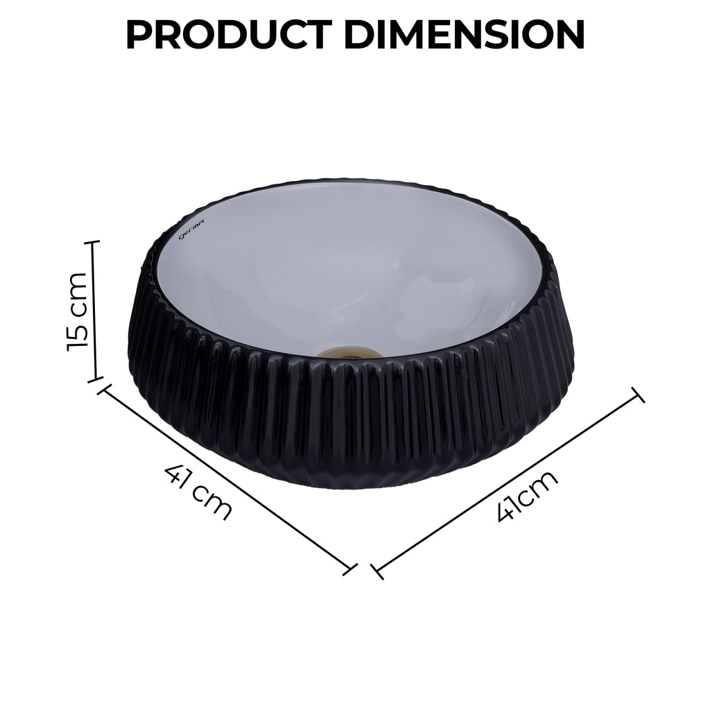 Ceramic Table Top Designer Basin - Life Time Coating Warranty - GLOBE 111