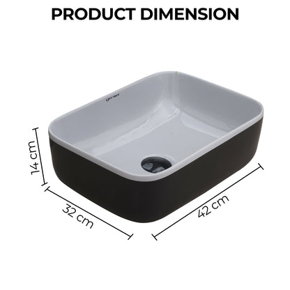 Ceramic Table Top Designer Basin - Life Time Coating Warranty - MINI SPADE 102