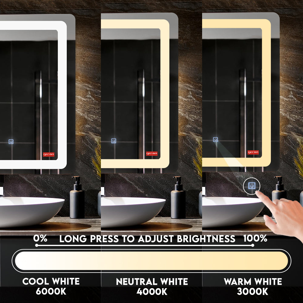 Lighting Mirror - Curve Edge Rectangle Shape