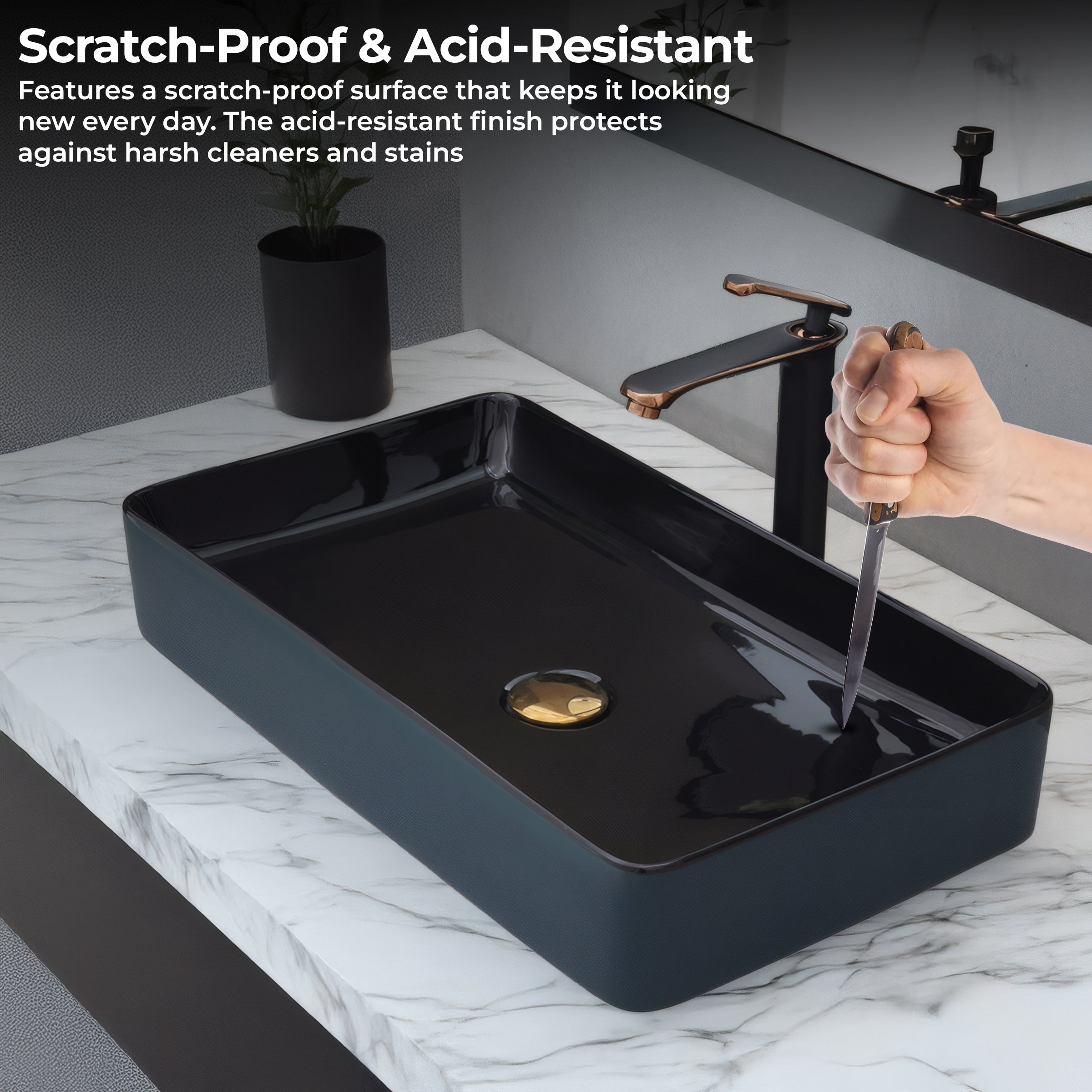 Ceramic Table Top Designer Basin - Life Time Coating Warranty - MOSCON 117