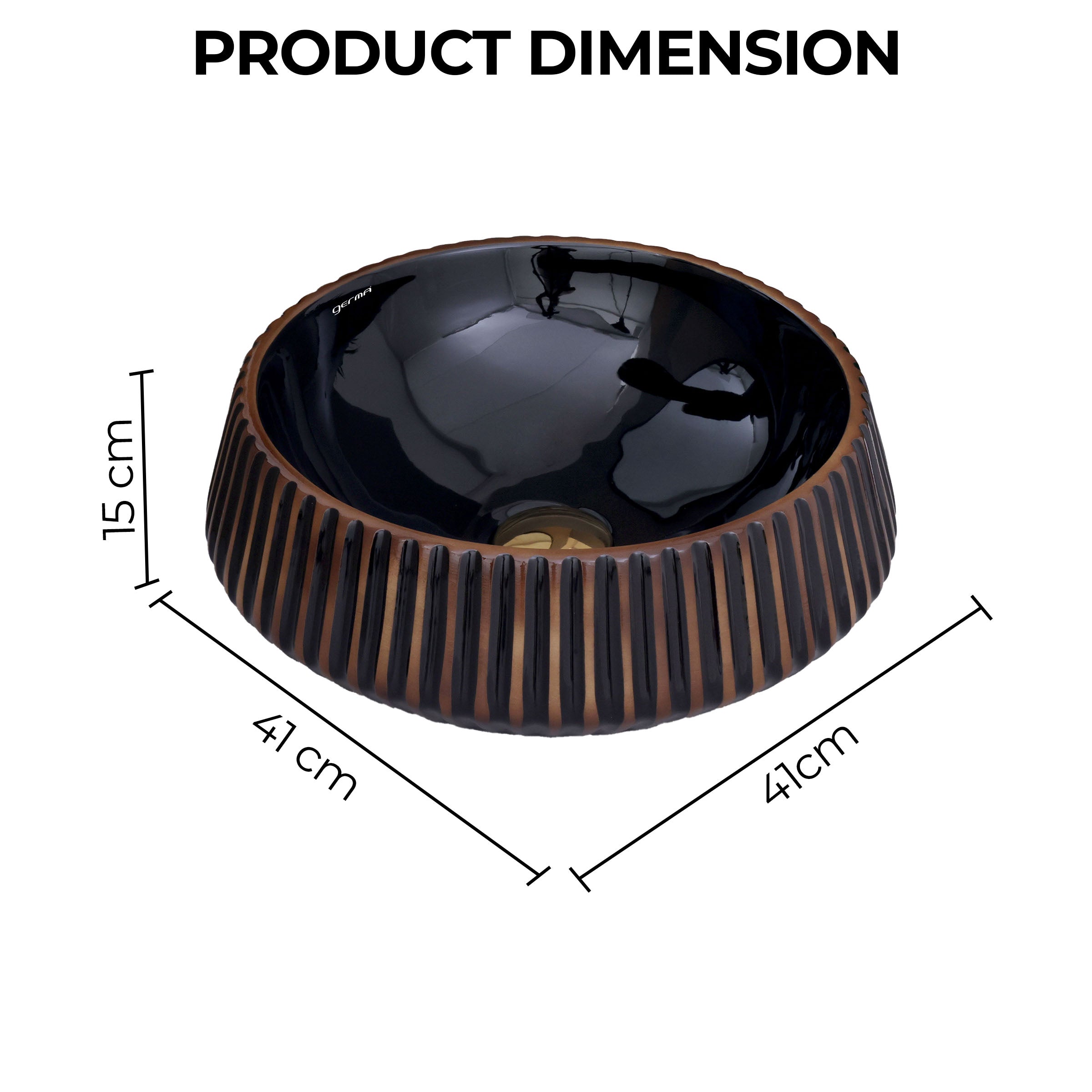 Ceramic Table Top Designer Basin - Life Time Coating Warranty - GLOBE 109