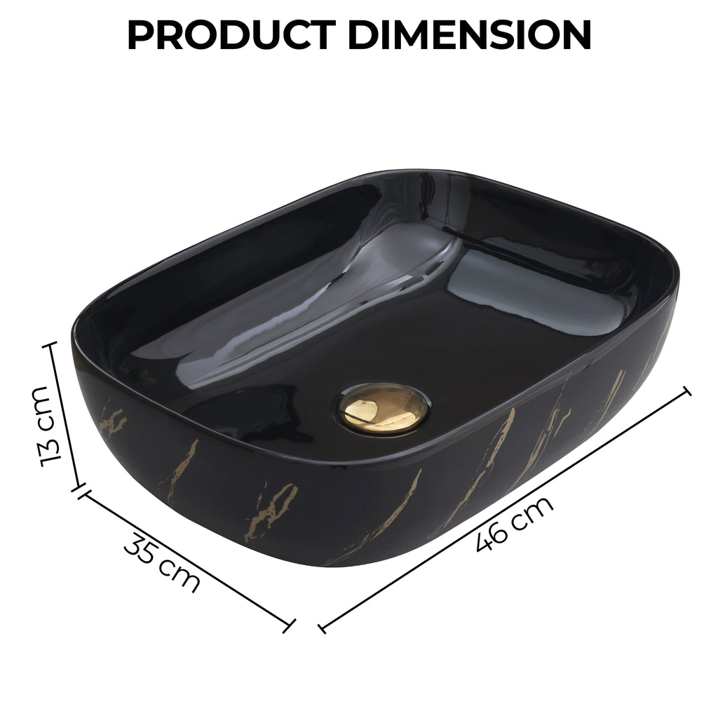 Ceramic Table Top Designer Basin - Life Time Coating Warranty - STELLAR 401