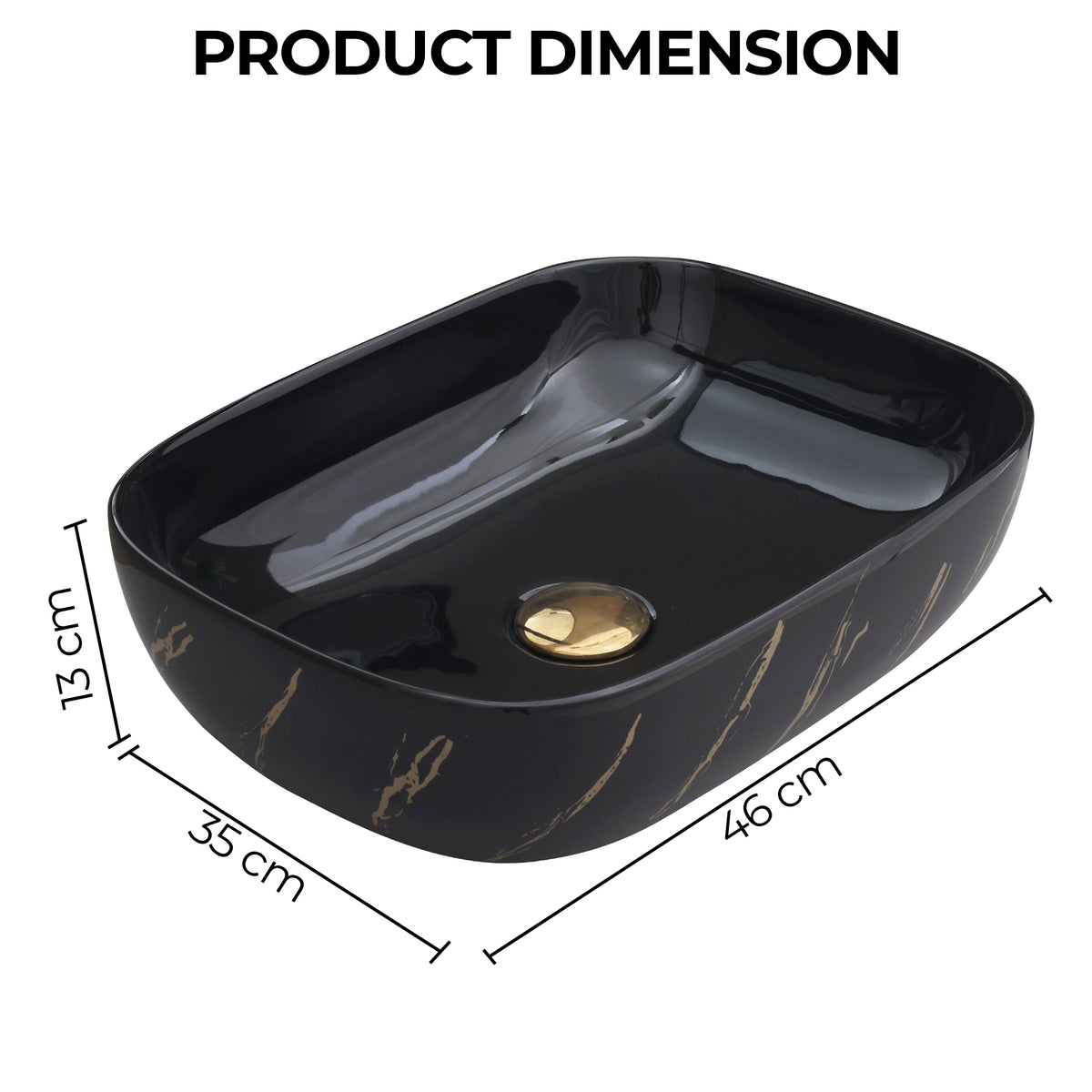 Ceramic Table Top Designer Basin - Life Time Coating Warranty - STELLAR 401