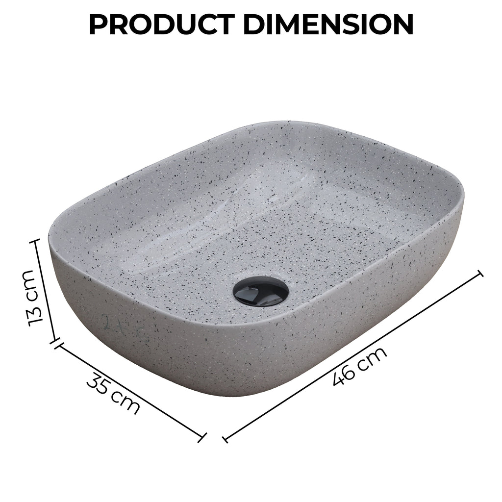 Ceramic Table Top Designer Basin - Life Time Coating Warranty - STELLAR 257