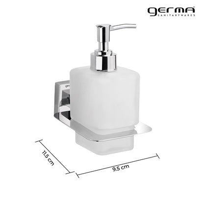 304 Stainless Steel Liquid Soap Dispenser for Bathroom | Shampoo Conditioner Dispenser | Handwash Holder | Bathroom Accessories (Chrome) - TR 9154 Liquid Soap Dispenser (Glass)