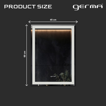 Wall Mounted Frosted Mirror - Rectangle Shape