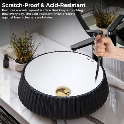 Ceramic Table Top Designer Basin - Life Time Coating Warranty - GLOBE 111