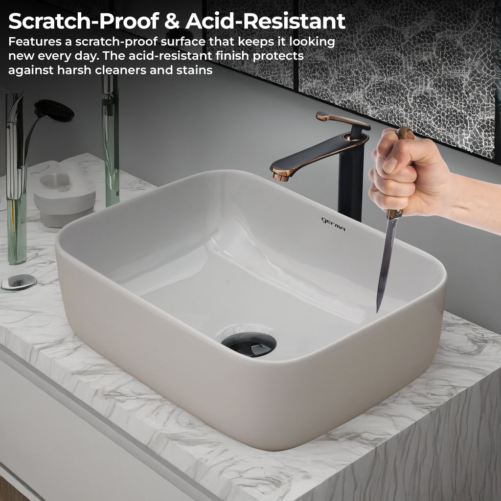 Ceramic Table Top Designer Basin - Life Time Coating Warranty - MINI SPADE 302