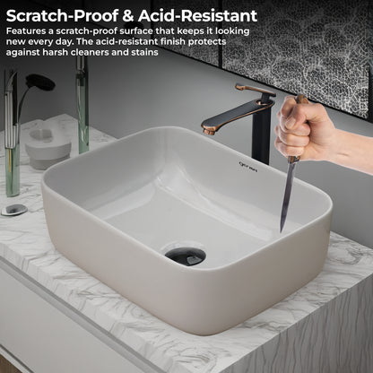 Ceramic Table Top Designer Basin - Life Time Coating Warranty - MINI SPADE 302