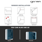 Wall Mounted Mirror - Curve Edge Rectangle Shape