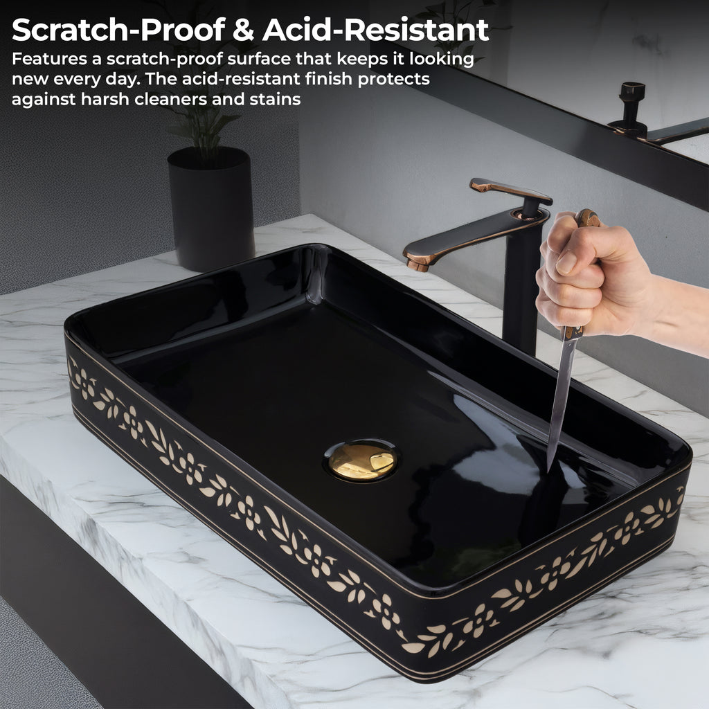 Ceramic Table Top Designer Basin - Life Time Coating Warranty - MOSCON 133