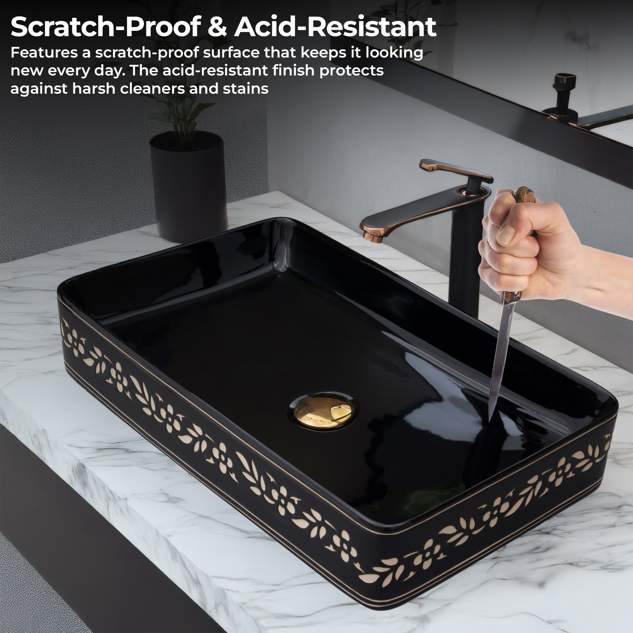 Ceramic Table Top Designer Basin - Life Time Coating Warranty - MOSCON 133