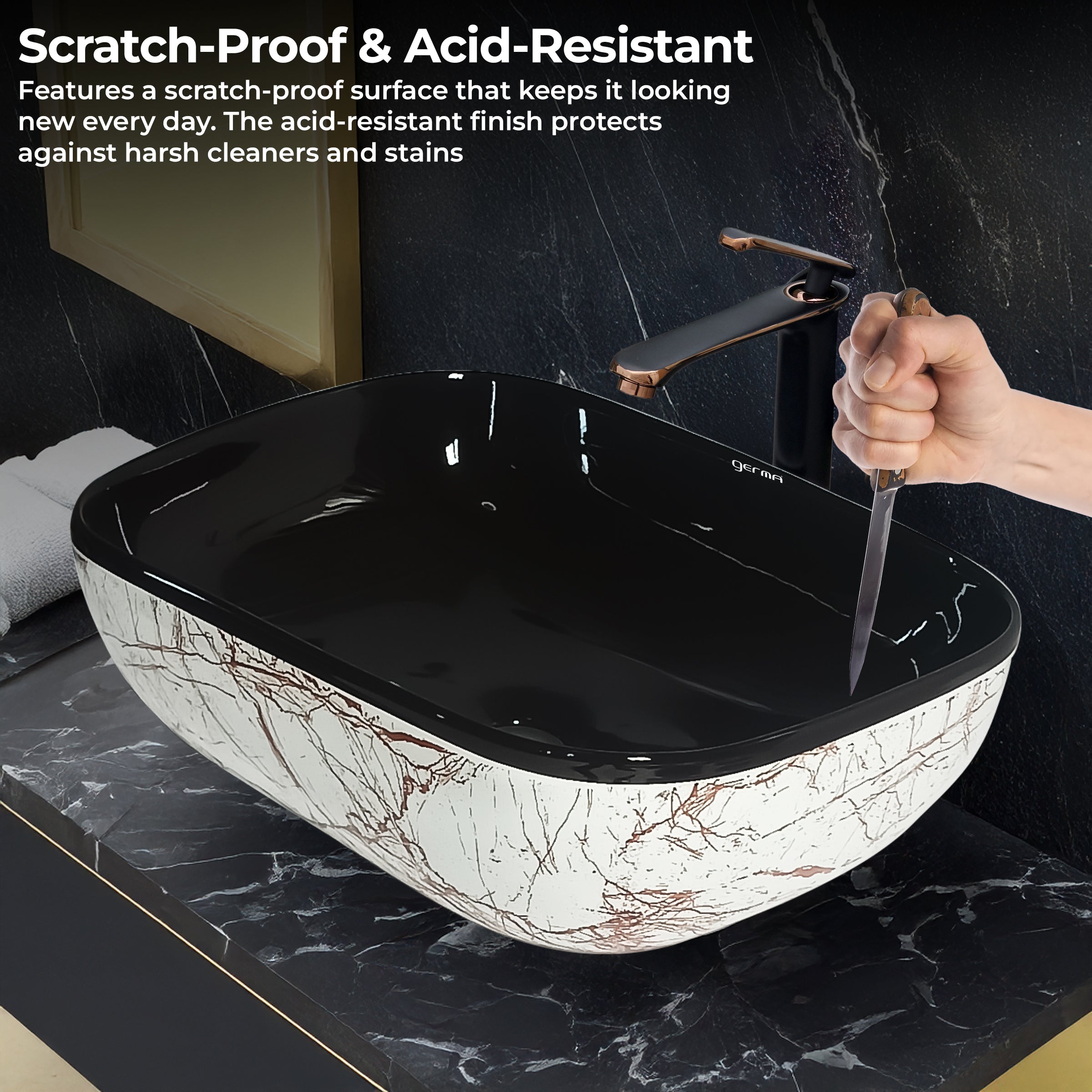 Ceramic Table Top Designer Basin - Life Time Coating Warranty - STELLAR 225