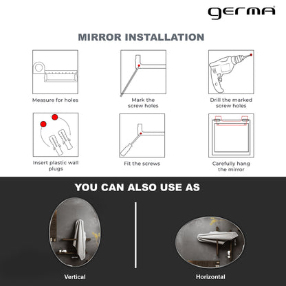 Wall Mounted Mirror - Oval Shape