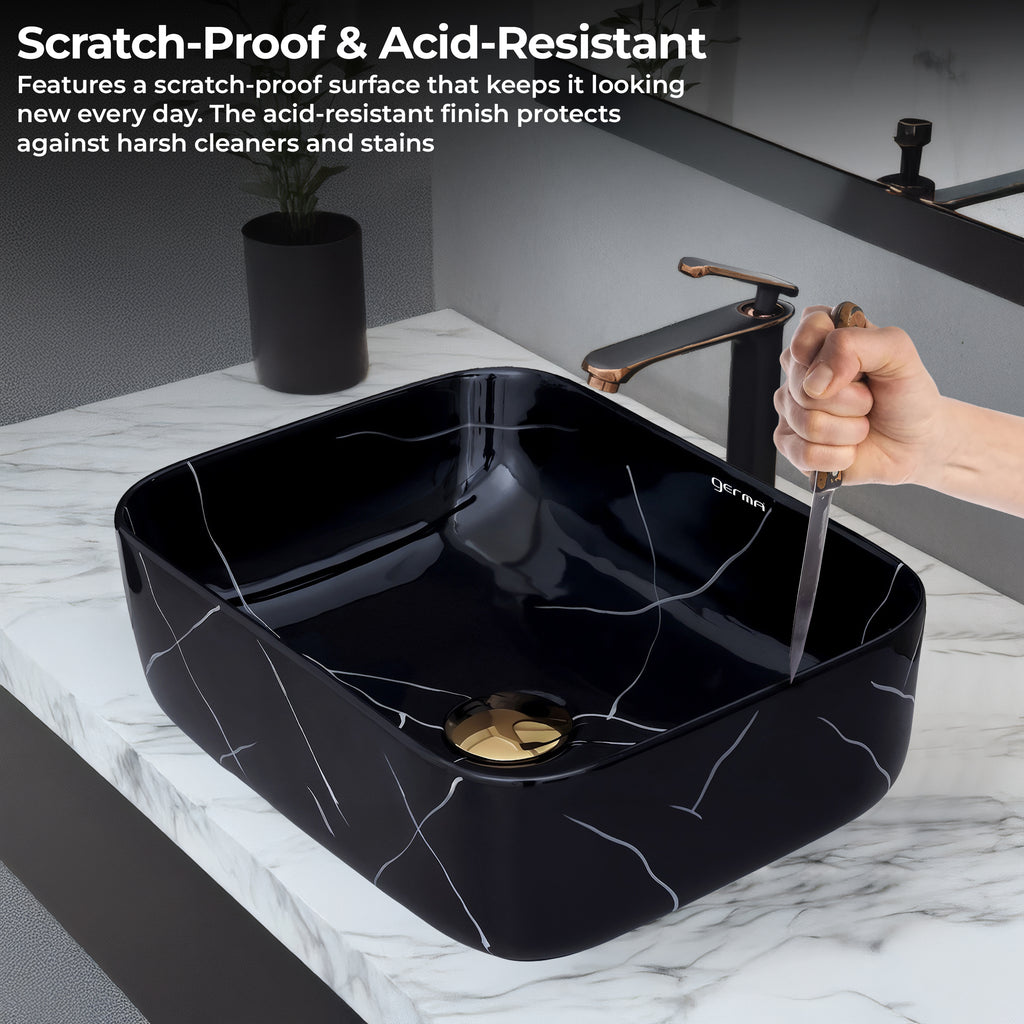 Ceramic Table Top Designer Basin - Life Time Coating Warranty - MINI SPADE 160