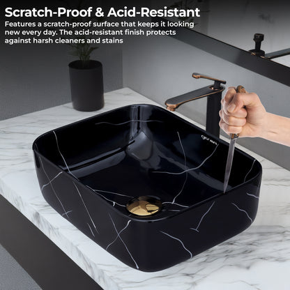Ceramic Table Top Designer Basin - Life Time Coating Warranty - MINI SPADE 160