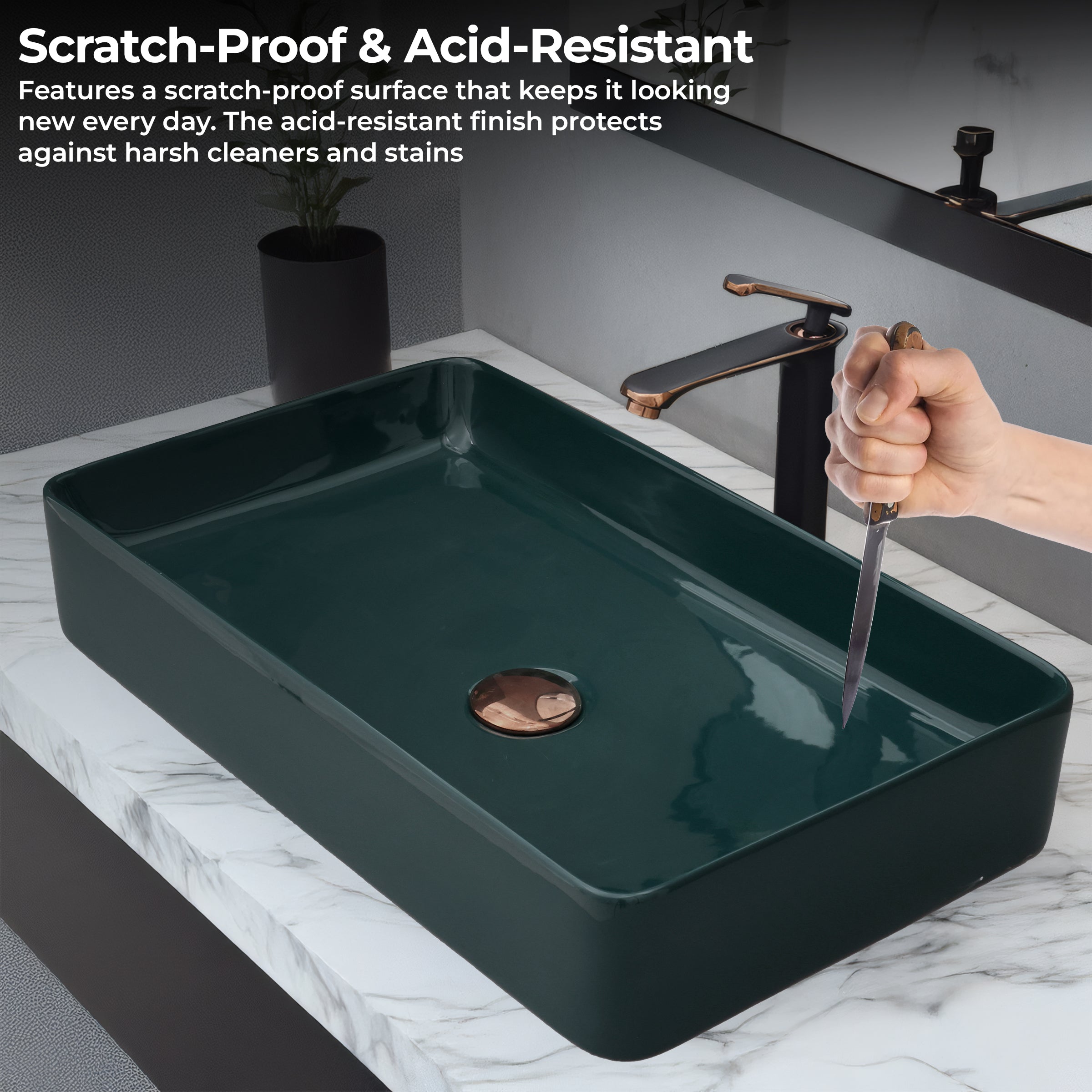 Ceramic Table Top Designer Basin - Life Time Coating Warranty - MOSCON 301