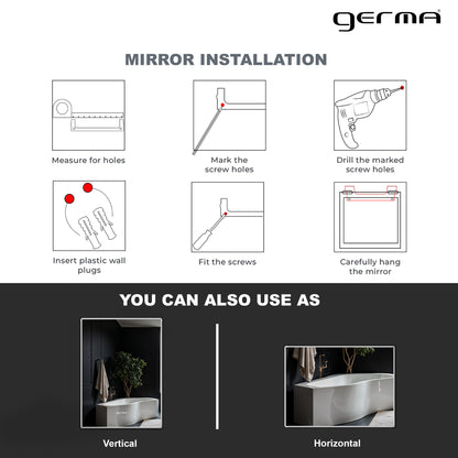 Wall Mounted Mirror - Rectangle Shape