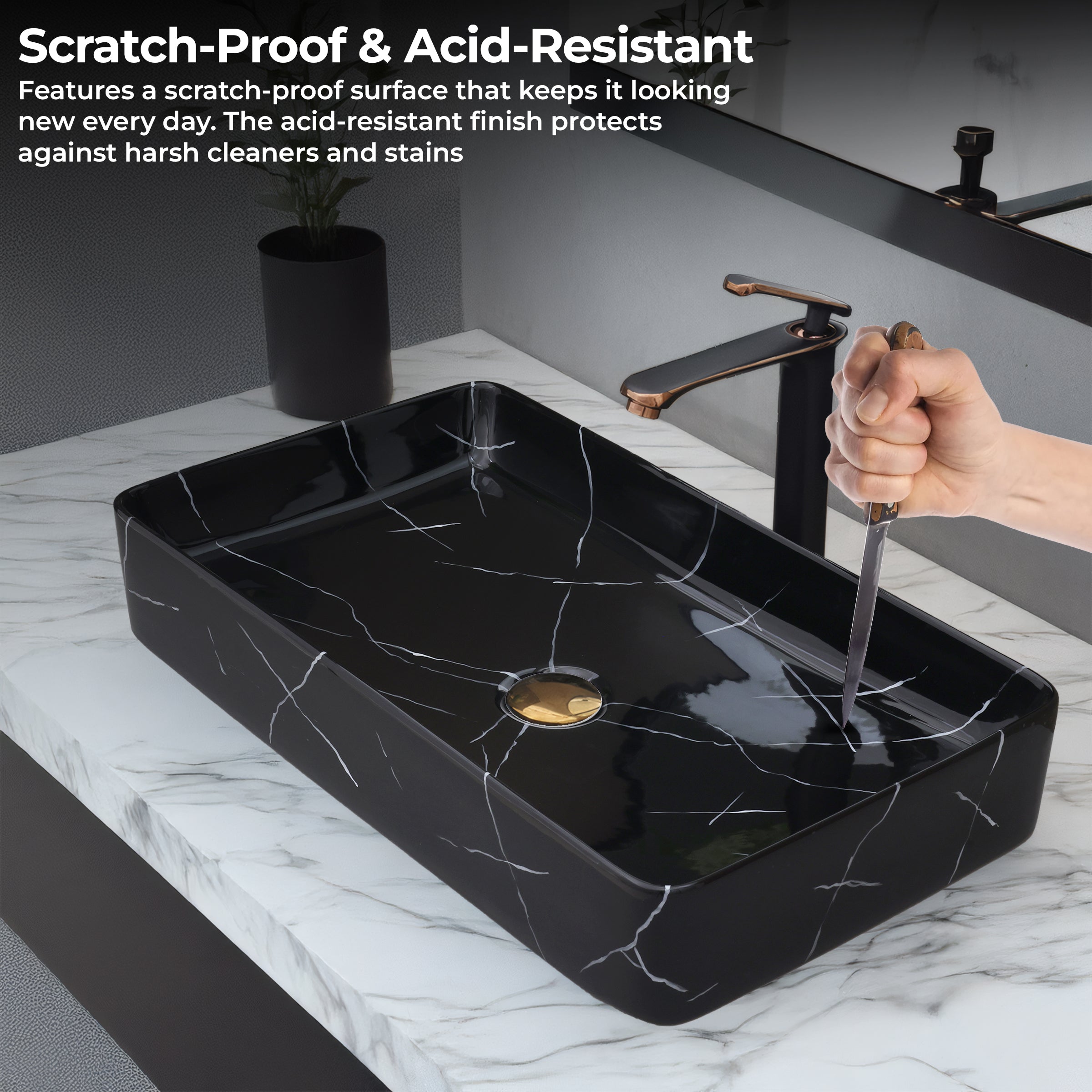 Ceramic Table Top Designer Basin - Life Time Coating Warranty - MOSCON 160