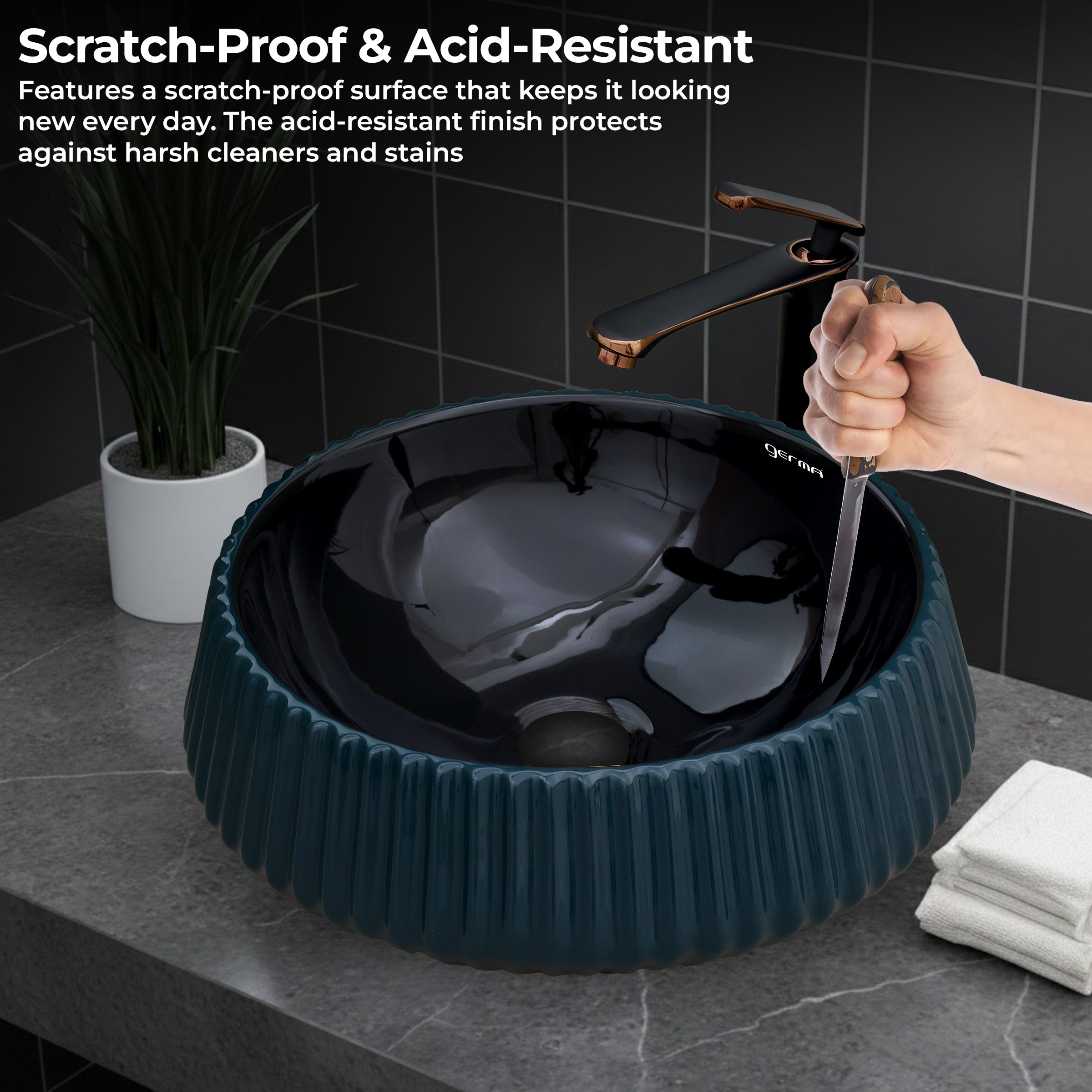 Ceramic Table Top Designer Basin - Life Time Coating Warranty - GLOBE 107