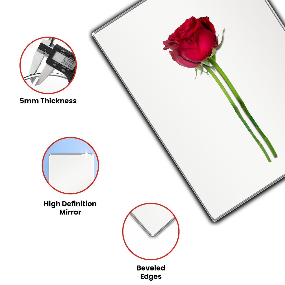 Wall Mounted Mirror - Rectangle Shape